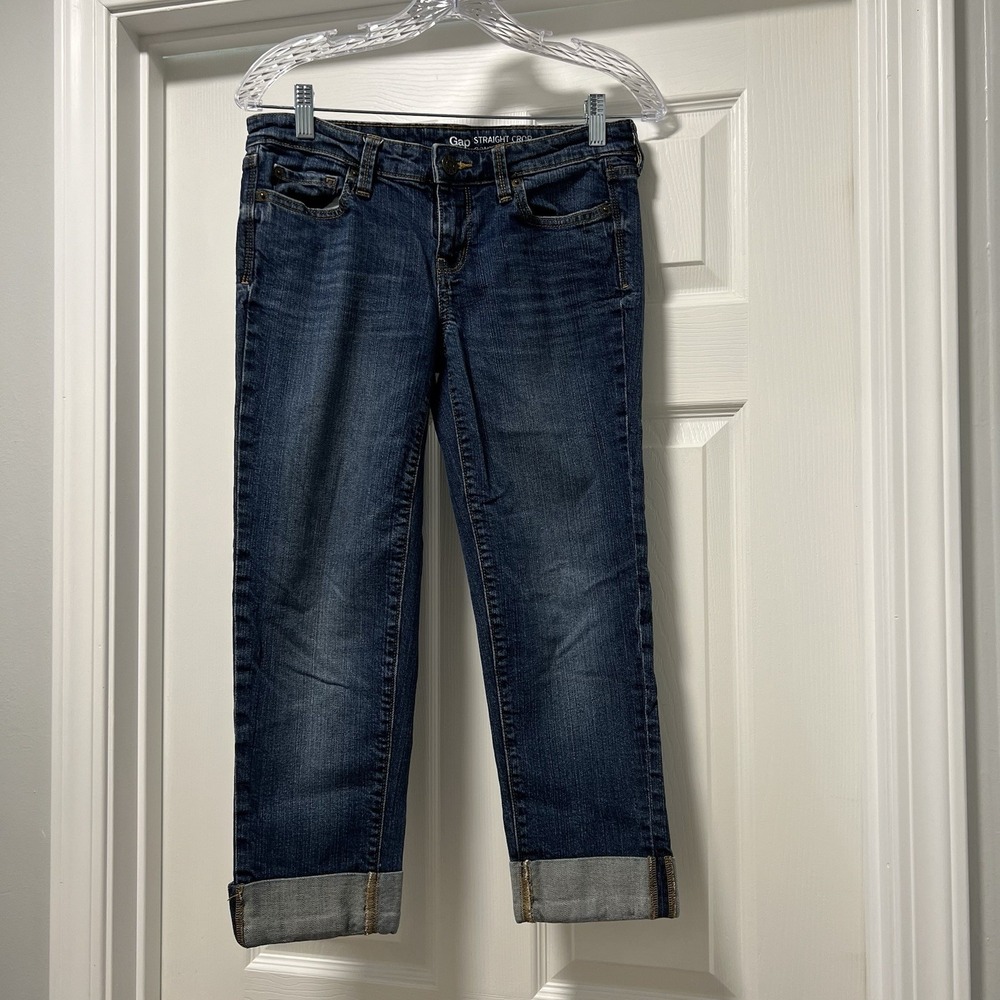 Gap Straight crop coupe 3/4 droite low rise denim SZ‎ 1/27 women capri